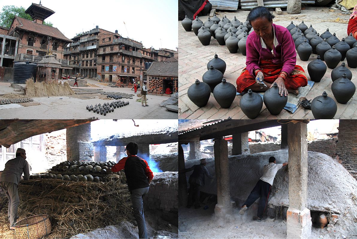 Kathmandu Bhaktapur 10 Potters Square Potters Square in Bhaktapur is all about, eh, pottery, with hundreds of pots drying in the sun.